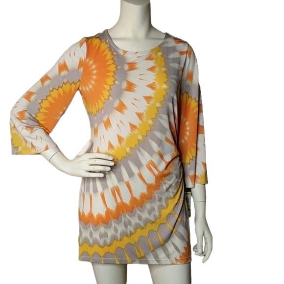 Alfani Dresses & Skirts - Alfani Orange Sun Burst Dress Size Medium NEW WITH TAGS